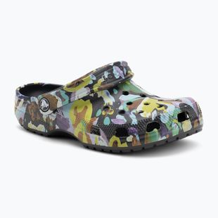 Ciabatte Crocs Classic Painted Floral black sand