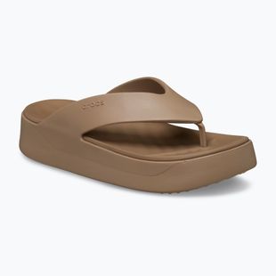 Infradito da donna Crocs Gateway Platform milk chocolate