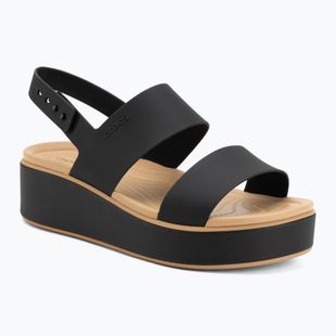 Sandali da donna  Crocs Brooklyn Matte Wrap Low Wedge black/cashew