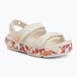 Sandali per bambini Crocs Crocband Cruiser Glow Confetti Band summit white/guava