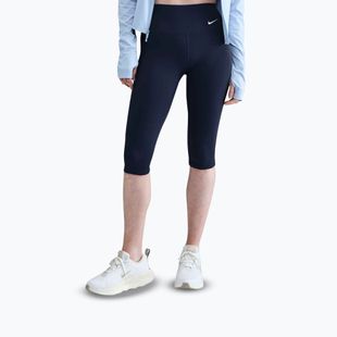 Leggings donna Nike One High Waisted Capri midnight navy/bianco