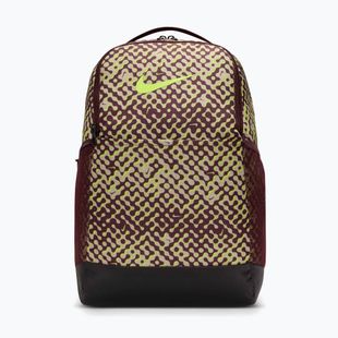 Zaino da allenamento Nike Brasilia 9.5 24 l burgundy crush/black/volt