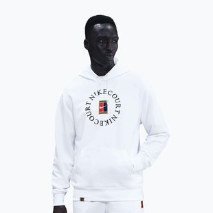 Felpa da tennis da uomo Nike Court Dri-Fit Heritage French Terry Hoodie white/black