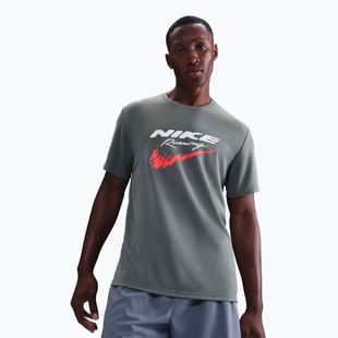 Maglietta da corsa Nike Miler Dri-Fit UV grigio fumo da uomo