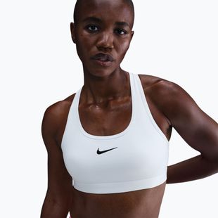 Reggiseno sportivo Nike Swoosh Medium Support white/black