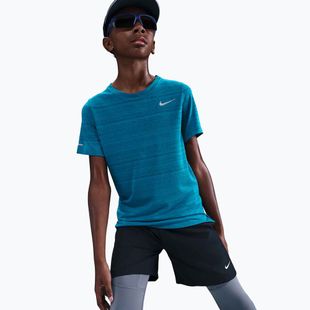 T-shirt da allenamento per bambini Nike Dri-Fit Miler green abyss/green abyss