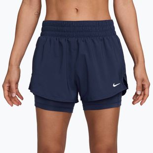 Pantaloncini running donna Nike One Dri-FIT 2IN1 midnight navy/white