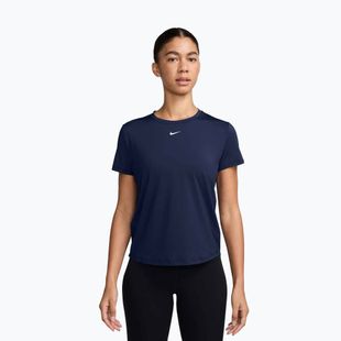 Maglietta da allenamento da donna Nike One Classic Dri-Fit mezzanotte marina/bianco