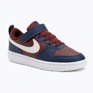 Nike Court Borough Low scarpe da bambino Recraft dark team red/soft pearl/midnight navy