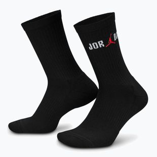 Calze  Jordan Everyday Crew 1 pair black/white/university red
