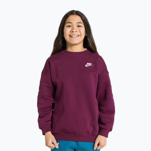 Felpa per bambini Nike Sportswear Club Fleece burgundy/white