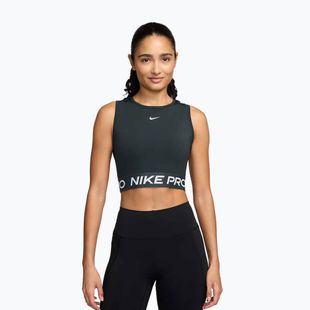 T-shirt da allenamento donna Nike Pro Dri-Fit seaweed/white