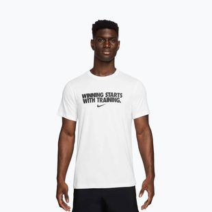 T-shirt uomo Nike Dri-Fit Winning white/black
