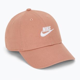 Cappello da baseball Nike Club Unstructured Futura Wash oro rosa/bianco