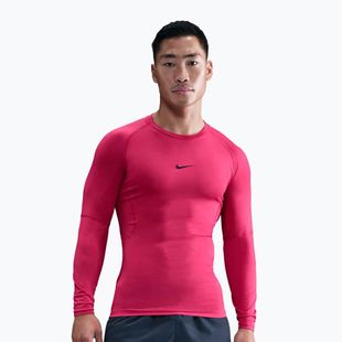Maglia a maniche lunghe da allenamento uomo Nike Pro Dri-Fit Tight Fitness rush pink/black