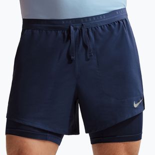 Pantaloncini running uomo Nike Stride Dri-Fit Hybrid 5" midnight navy