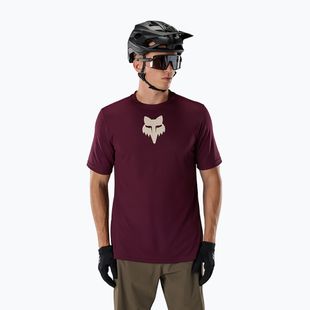 Maglia da ciclismo uomo Fox Racing Ranger Fox Head SS dark maroon