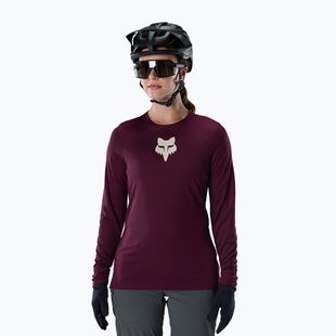 Longsleeve da ciclismo da donna Fox Racing Ranger Fox Head LS dark maroon