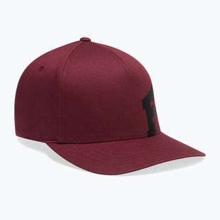 Cappellino con visiera da uomo Fox Racing Fox Head X Flexfit dark maroon