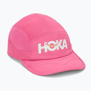 Cappellino con visiera HOKA Run electric rose