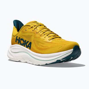 Scarpe da corsa da uomo HOKA Clifton 10 yellow gold/tidal wave