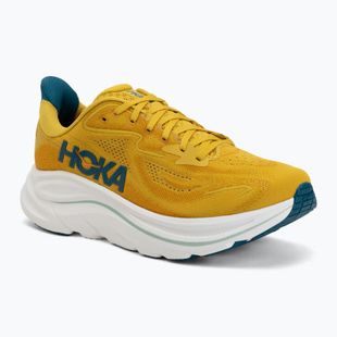 Scarpe da corsa da uomo HOKA Clifton 10 yellow gold/tidal wave
