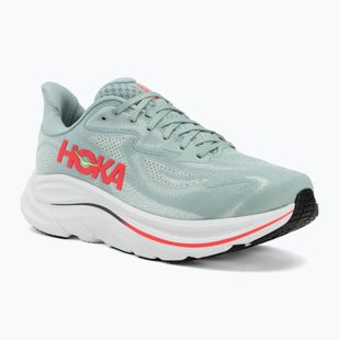 Scarpe da corsa uomo HOKA Clifton 10 Wide sage/neon flame