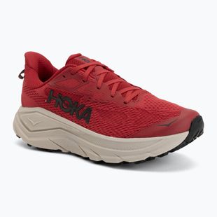 Scarpe da corsa uomo HOKA Challenger 8 red agate/river rock grey