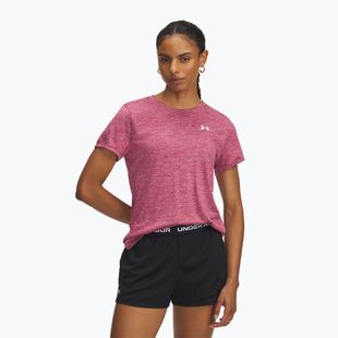 Maglietta da allenamento donna Under Armour Tech Twist fuchsia dusk/white