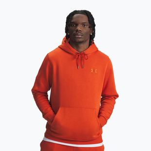 Felpa da uomo Under Armour Essential Fleece Hoodie surplus orange/surplus orange