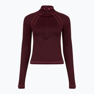 Maglia termica uomo Under Armour ColdGear Textured 1/2 Zip dark maroon/fuchsia dusk/metallic silver