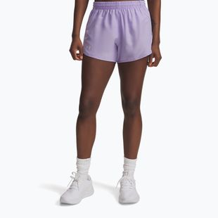 Pantaloncini da corsa da donna Under Armour Fly By 3" trasparente/trasparente/riflettente