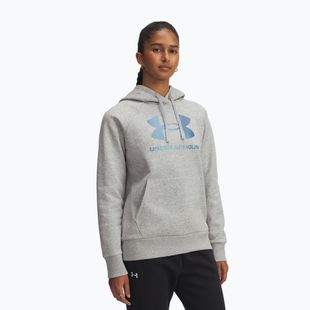 Felpa da donna Under Armour Rival Feelce Shimmer Hoody mod gray light heather/iridescent