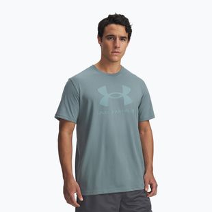 T-shirt da allenamento uomo Under Armour Sportstyle Logo Update jasper blue/serpentine