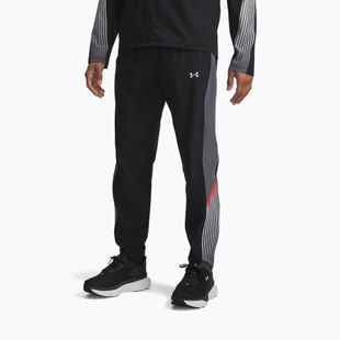 Pantaloni da corsa da uomo Under Armour Velociti Storm nero/castlerock/riflettente