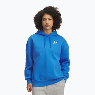Felpa donna Under Armour Icon Fleece Hoodie blu atlantide/bianco