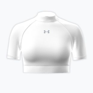 T-shirt da allenamento donna Under Armour HeatGear Crop Mock white/halo gray