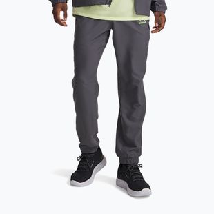Pantaloni da uomo Under Armour Tech Sport castlerock/black/lumos lime