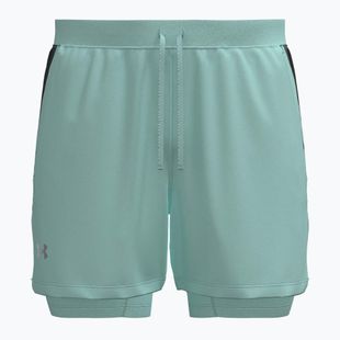 Pantaloncini da running da uomo Under Armour Launch 5" 2IN1 refresh mint/castlerock