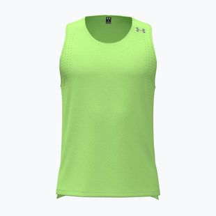 Maglietta da corsa da uomo Under Armour Velociti Pro Singlet lumos lime/white