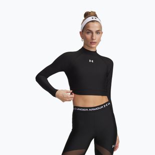 Maglia da allenamento a maniche lunghe da donna Under Armour HeatGear Crop Mock ultimate black/white