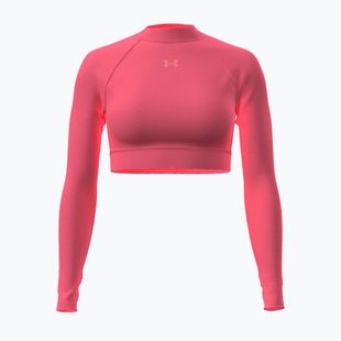 Maglia a maniche lunghe da allenamento donna Under Armour HeatGear Crop Mock bittersweet pink/posh pink