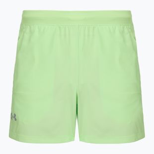 Pantaloncini da running da uomo Under Armour Launch 5" lumos lime/white