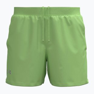 Pantaloncini da running da uomo Under Armour Launch 5" lumos lime/white