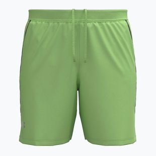Pantaloncini da corsa da uomo Under Armour Launch 7" lumos lime/white