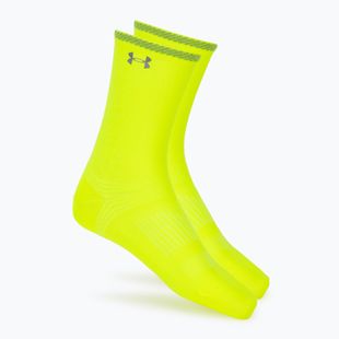 Calzini Under Armour Velociti Lite Crew high vis yellow/high vis yellow/white