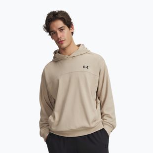 Felpa uomo Under Armour Rival LW Hoodie city khaki/black