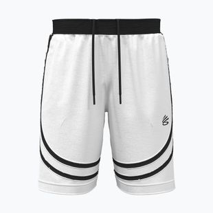 Pantaloncini da basket da uomo Under Armour Curry Signature white/black