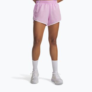 Pantaloncini da corsa da donna Under Armour Fly By 3" pink dawn/white