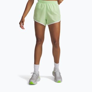 Pantaloncini da running da donna Under Armour Fly By 3" lumos lime/white